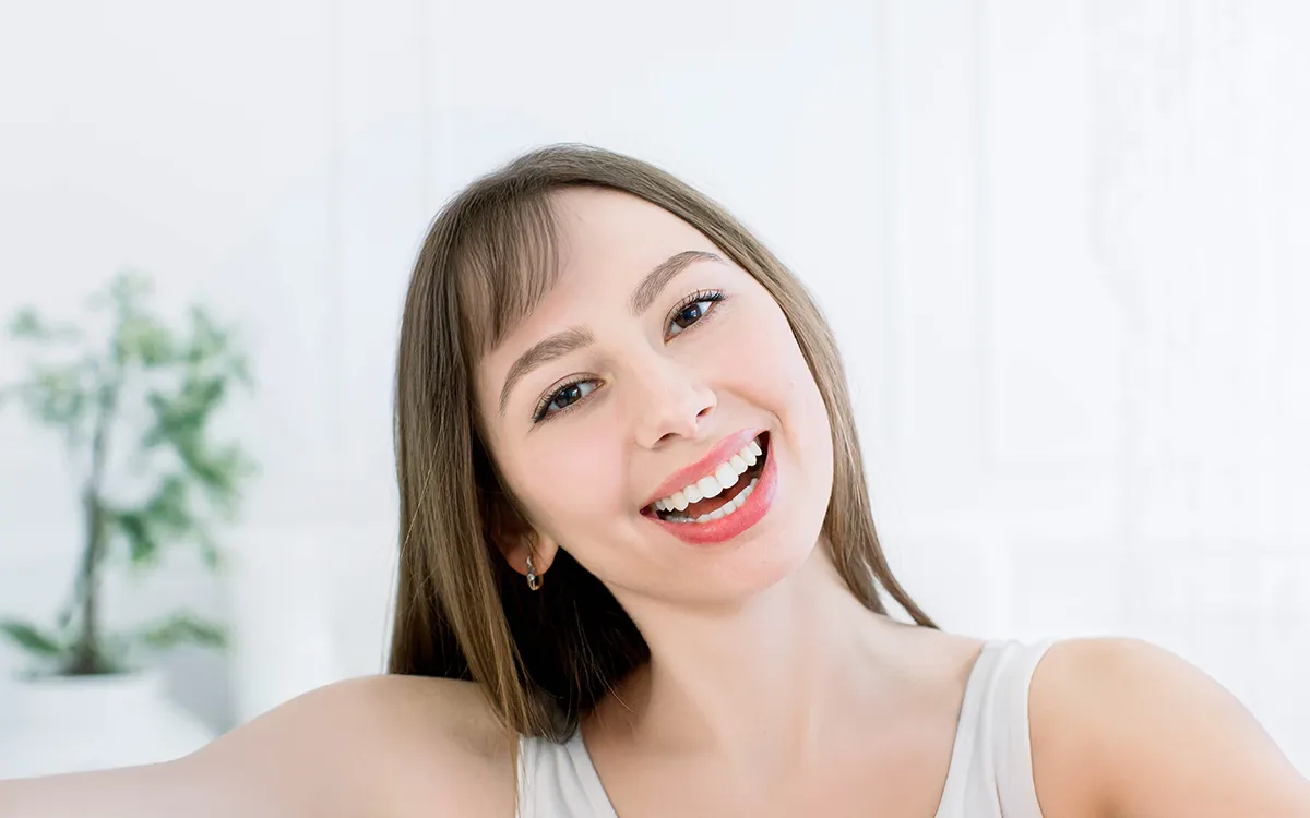 uneven smile